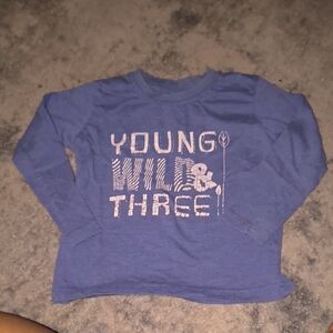 Blue Long Sleeve Graphic Tee for Kids